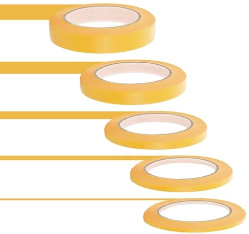 5 stycken maskeringstejprullar, 3/5/7/10/15 mm Fineline maskeringstejp | Fineline-tejp för gör-det-själv-projekt, ytor för nagelkonst, dagordningssektioner