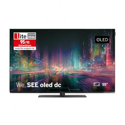 LOEWE We. See 55 OLED dc, 55 Zoll Ultra HD Smart TV, Dual-Channel Funktion | Entwickelt und designed in Deutschland, 55 Zoll OLED Smart TV, Dolby Vision, Streaming, HDMI, elegantes dünnes Design