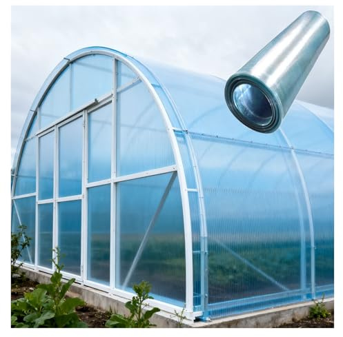 Toitures en Fibre de Verre Panneaux Protection Contre UV Pluie Pergola Revêtement Toiture pour Bricolage Remplacement Vitres(0.5x15m/1.64x49.2ft)