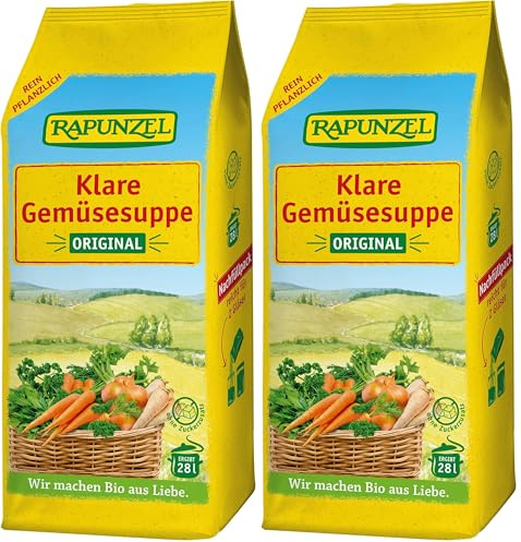 Rapunzel, Brodo vegetale in polvere bio, senza zuccheri, 500g (Confezione da 2)