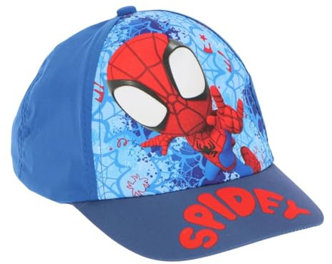 E plus M Spidey Kinder Jungen Basecap – Coole Baseballkappe mit Klettverschluss – Größe 53 – leicht & bequem – ideal für Sommer, Schule, Spielplatz & Urlaub