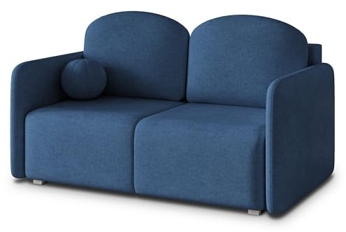Masseno Sofa SUVI II NV mit Schlaffunktion, Sofa mit Bettkasten, Wohnzimmersofa, Couch, Soffa, Bettsofa, Couchgarnitur- Blau, Neve 77