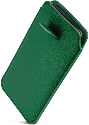 ONEFLOW Liberty Case für Xiaomi 17 Handy Einsteckhülle mit Rückzugfunktion, PU Leder Handytasche, Schutzhülle mit Lasche, Sleeve Etui Hülle zum Einstecken, Grün