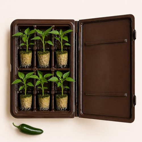 Orticello Peperoncino Jalapeno per Idroponica, 12 Piantine Vive, pronte al trapianto, compatibile con Smart Garden