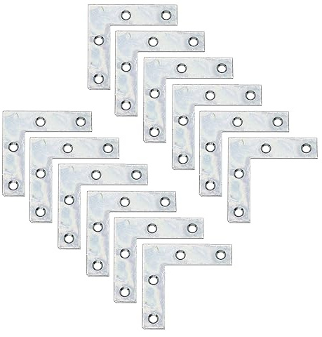 Alberts 336868 Möbelwinkel | sendzimirverzinkt | 40 x 40 x 10 mm | 12er Set