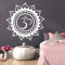 Wandtattoo Loft Om-Blume/Ornament Symbol / Wandtattoo/Wandaufkleber / 54 Farben / 3 Größen/weiß / 35 cm hoch x 35 cm breit