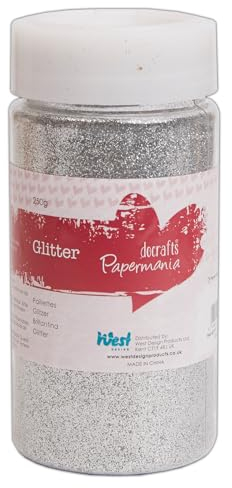 Papermania Grands Pots à Paillettes (250G) - Argent