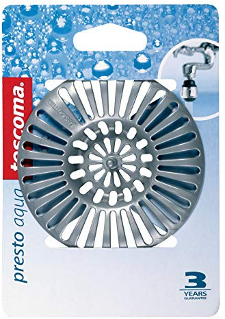 Tescoma Abflusssieb 8 cm Durchmesser, Abflussfilter, Edelstahl, Chrome-plated, Chrome