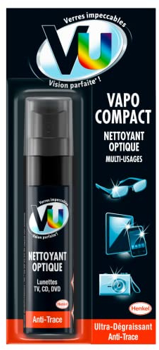 VU Classique – Vaporisateur (20mL) – Nettoyant Optique spray vapo Compact – Nettoyant Multi usages lunettes écrans