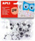 APLI 13058 - Sachet de 75 yeux mobiles ronds noirs - Matériel loisirs créatifs.