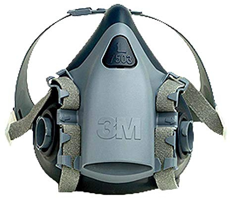 3M 7501 - Mascherina di protezione in silicone con guarnizione strutturata, misura S, 1 pz