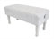 Concerto Duet Polished White Cushioned Leatherette Piano Stool Bench - Adjustable with Self Storage