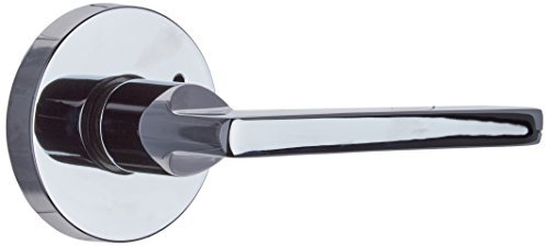 Baldwin PVSQUCRR260 Reserve Privacy Square with Contemporary Round Rose in Bright Chrome Finish