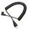 Cablecc Câble élastique à ressort de type mini HDMI mâle vers HDMI mâle coudé à 90 degrés 1,2 m Cablecc