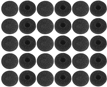 Haobase 30 Pack Almohadilla de Espuma para Auriculares Recambio de Almohadilla de Esponja para Auriculares