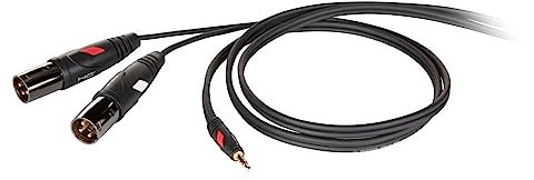 Proel DHG595LU18 - Cavo professionale audio STEREO con connessione jack 3,5 mm stereo a Cannon 2 x XLR 3P Maschio. (DHG595LU18)