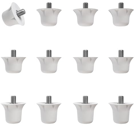 55 Sport Classic Nylon SG Replacement Football Studs - 12 Pack (13/16mm) - White