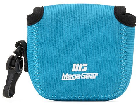 MegaGear Custodia in Neoprene compatibilie con DJI Osmo Action, Sony RX0 II, GoPro Hero 7, Sony RX0 1.0, GoPro Hero 5 Black, Hero 6 Black (Blu)