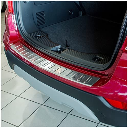teileplus24 L578 Ladekantenschutz V2A Edelstahl kompatibel mit Opel Mokka X 2016-2019 Abkantung
