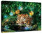Forwall - Leinwand Bilder - Jaguar Dschungel Tiere Modern - 70x50 cm Leinwandbilder - Bild auf leinwand - Wandbild XXL groß Wandbilder für Wohnzimmer Schlafzimmer Wohnzimmerbilder Modern kunstdruck