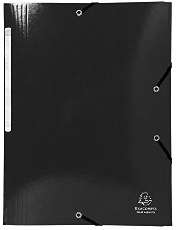 Exacompta Schnellhefter, 3 Klappen 5 elastische Max Kapazität iderama Karte Blatt 425 g schwarz
