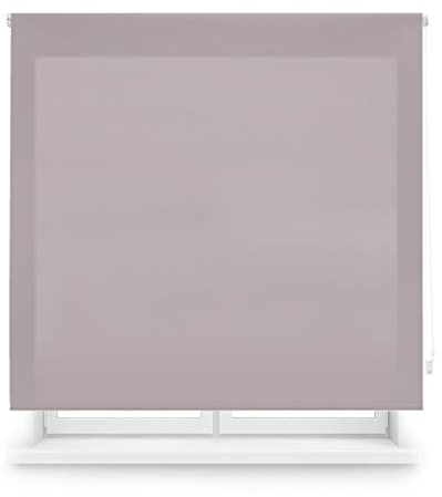 Blindecor Ara | Lichtdurchlässiges Rollo | Dunkelviolett pastel | 120 x 175 cm (BxH) | Stoffgröße 117 x 170 cm | Rollos für fenster