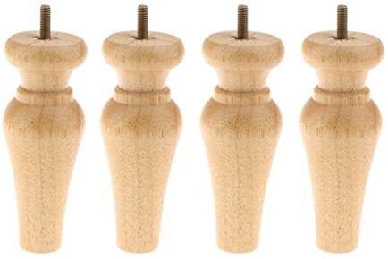 SM SunniMix 4pcs/Set Holz Möbelfüße Möbelfuß Schrankfüße Schrankfuß für Sofa Stuhl Bett Schrank, Holz