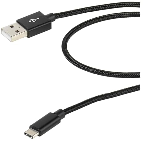 Vivanco 38286 Datenkabel USB Typ C, Schnellladung, Nylon, 1,5 m