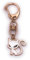 H-Customs Pendentif Porte-clés en Or Blanc avec Chaton et Chat