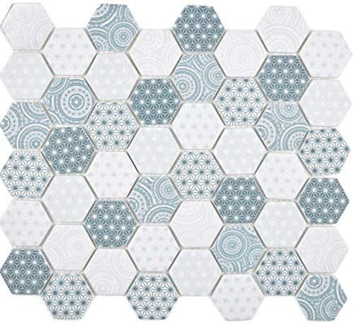 Vetro mosaico Hexagon Eco blu parete cucina doccia bagno piastrelle mosaico piastrelle tappetino mosaico mosaico piatto