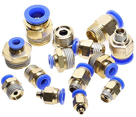 NO LOGO 1pc 1/8'' 1/4'' 3/8'' 1/2'' Male-4 6 8 10 12 14 16mm Straight Push In Pneumatic Fitting To Connect Air Compressor Parts (Color : 3/8, Size : 10mm Tube)