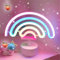 eaaerr LED-Regenbogen Neonlicht Zeichen Neon Schilder Lampen Blitz Neon Lights Dekor-Blitz Neonlichter Batterie/USB Powered Nachtlicht für Weihnachten Kinderzimmer Wohnzimmer Hochzeit Dekor
