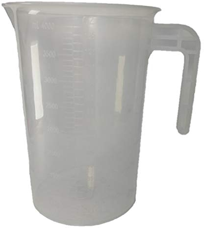 DIAH DO IT at Home Plastic Big Jug 4L (4000ml) Measuring Mixing Jug with Handle - Home Brewing