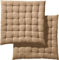 REDBEST Stuhlkissen, Stuhlauflage, Sitzkissen Uni 2er-Pack beige, Größe 40x40x3 cm - gesteppt, mit glatten, strapazierstarkem Gewebe (weitere Farben)