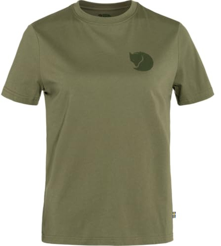Fjällräven Damen Fox Boxy Logo T-Shirt, Green, S