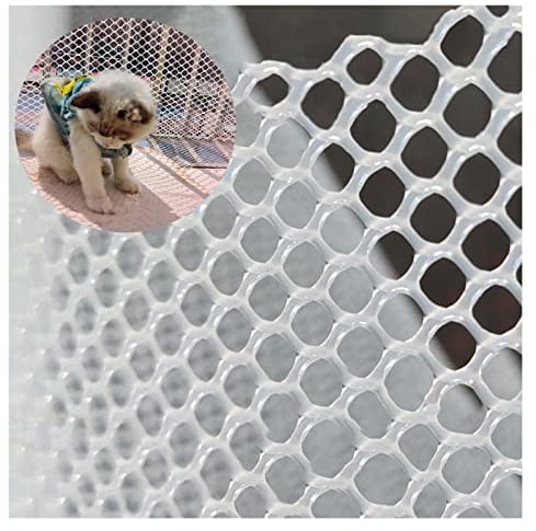 Maschendraht Gartenzaun Geflügelnetze aus Kunststoff, Wabendesign, sechseckiges, extrudiertes Maschendrahtgeflecht mit festen Riemen 0,5/0,8/1/1,2 m breiter Haustierzaun ( Color : White , Size : 1x25m