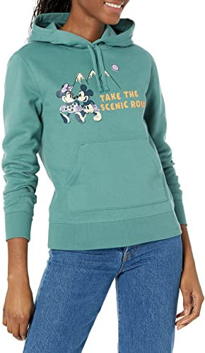Amazon Essentials Disney | Marvel | Star Wars | Princess Felpe con Cappuccio in Pile (Disponibili in Taglie Forti) Donna, Mickey Scenic Route, M