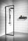 Paroi de Douche Georgia - 40 x 200 cm - Noir - 8 mm - Verre de sécurité