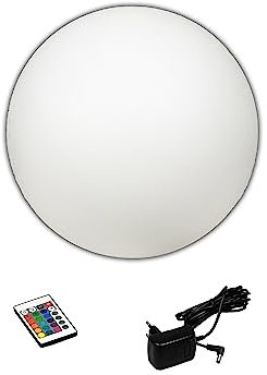 Mein-Pflanztopf - Leuchtkugel und Gartenbeleuchtung GLANDIS in verschiedenen Größen mit Solarspeicher und RGB-LED Licht (Lampengröße 40cm)