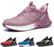TQGOLD Scarpe Antinfortunistiche Uomo Donna Leggere Scarpe da Lavoro con Punta in Acciaio Traspiranti Antiscivolo Scarpe Protettive Industriali(Rosa,42EU)