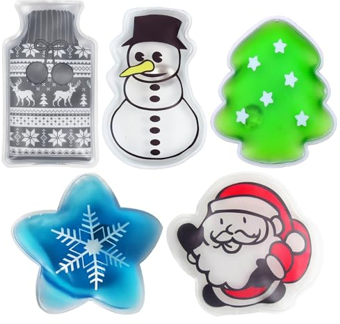 5 Stück Taschenwärmer Wiederverwendbar, Weihnachts-Handwärmer, Hand Warmer für Kinder Erwachsene, Taschen Wärmer, Bietet 1–2 Stunden Wärme, Wärmekissen für Kaltes Wettern, Reisen