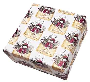 arkamii, Geschenkpapier, Format 86 x 64 cm, Weihnachtsmotiv, 3 Bögen, Großformat (ND2)