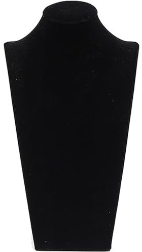 MINGZE Schmuck Display Stand, Schwarze Samt Halskette Anhänger Kette Brust Display Stand, Höhe 20cm, schwarzer Samt H-förmig