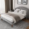 sogesfurniture Polsterbett 160x200 cm, Doppelbett, Jugendbett, Bettgestell mit Lattenrost und Kopfteil für Erwachsene und Jugendliche, Grau