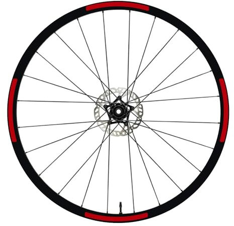 Adhesivos reflectantes para llantas de bicicleta MTB de 26 pulgadas – 27,5 pulgadas – 28 – 29 pulgadas – Rueda de bicicleta MTB Bike (juego de 16 unidades) pegatinas reflectantes llantas MTB llantas