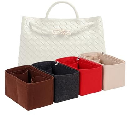 LinerLink Taschen-Organizer für Bottega Veneta große Andiamo Tasche (42 x 35 x 18 cm (L x H x T), handgefertigter Taschen-Organizer, individueller Tascheneinsatz, 2 mm Filztascheneinsatz,