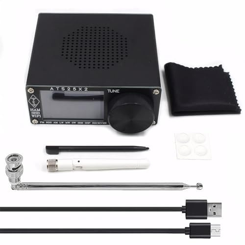 SUIOPPYUW Drahtloser Funkempfänger mit integrierter Lithium Batterie mit großer Kapazität/2000 A Lithium Batterie, Einstellung der Hintergrundbeleuchtung, Metall