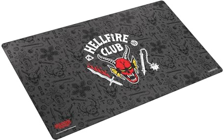 Gamegenic, Stranger Things – Hellfire Club Prime Playmat, Zubehör | Spielmatte in Standardgröße: 61 x 35 cm, Dicke: 2 mm, Motiv: Hellfire Club