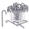 HERZWILD 32pcs schwarz Weihnachtsbaumschmuck Zuckerstangen zum Hängen Weihnachtsdeko Anhänger Zuckerstange Ornamente Xmas Tree Hanging (schwarz 12cm (ohne Loch))