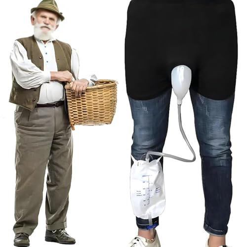 BEOTAY Urinflaschen Für Männer,Urindrainagebeutel 500Ml,Urinbeutel Bei Inkontinenz Wiederverwendbar,Externer Katheter Für Männer,Auslaufsicheres Design